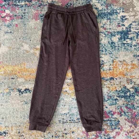 Lululemon Soft Jersey Classic Fit Mid Rise Jogger Pants Heather Dark Espresso 2 - Picture 1 of 8